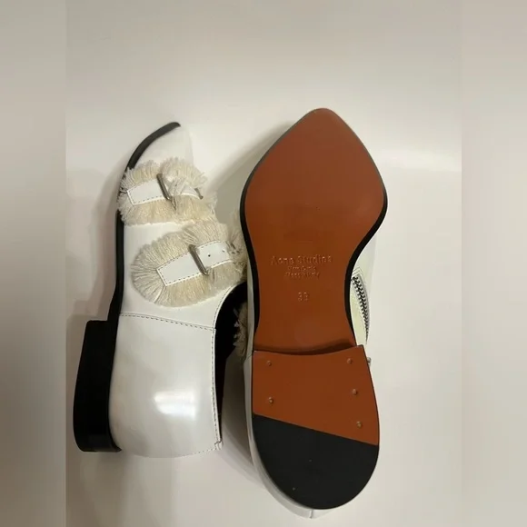 Acne Masca Double Monkstrap Fringe Oxfords Flats & Loafers